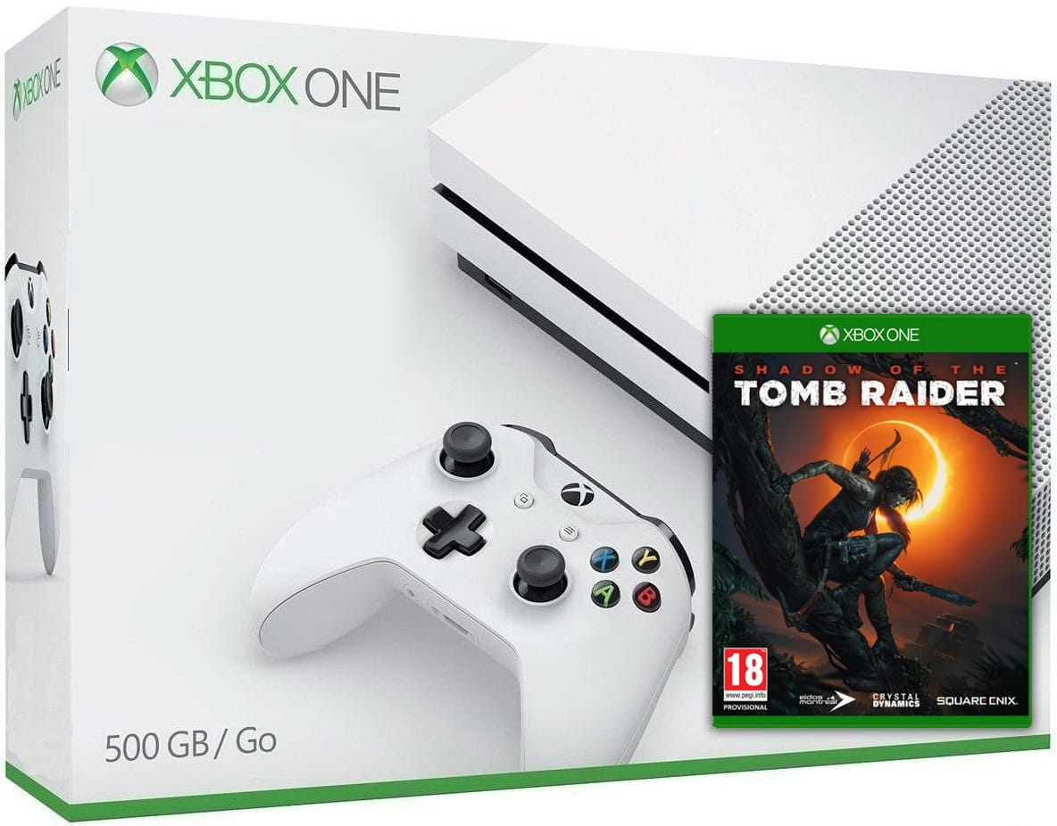 ≡ Microsoft Xbox One S 500Gb White + Shadow of the Tomb Raider (русская  версия) – купить в интернет-магазине Up2date, цены в Киеве и Украине