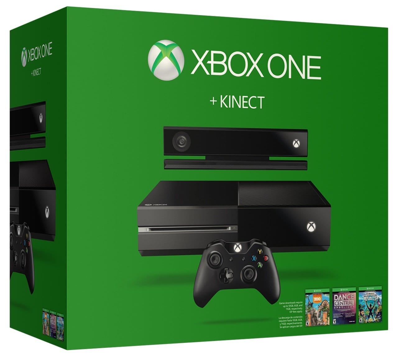 ≡ Microsoft Xbox One 500Gb + Kinect + Kinect Sports Rivals + Dance Central  + Zoo Tycoon – купить в интернет-магазине Up2date, цены в Киеве и Украине