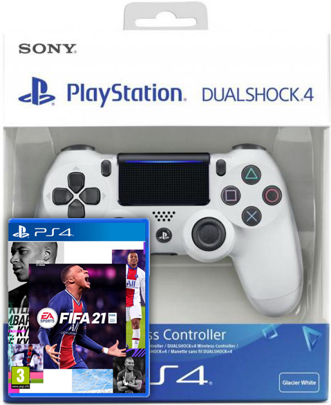 ≡ FIFA 21 (русская версия) (PS4) + Sony DualShock 4 Version 2 (white) –  купить в интернет-магазине Up2date, цены в Киеве и Украине