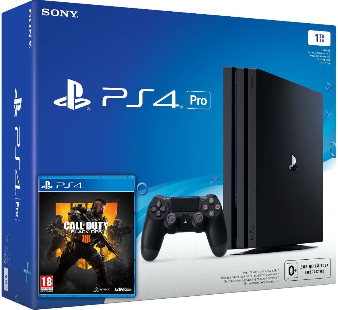 ≡ Sony Playstation 4 PRO 1Tb + Call of Duty: Black Ops 4 (русская версия) –  купить в интернет-магазине Up2date, цены в Киеве и Украине