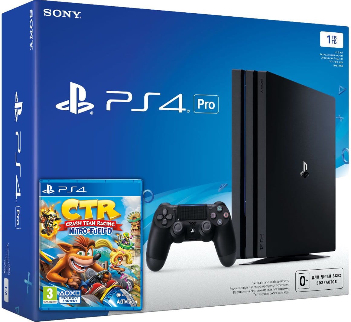 ≡ Sony Playstation 4 PRO 1Tb + Crash Team Racing Nitro-Fueled – купить в  интернет-магазине Up2date, цены в Киеве и Украине