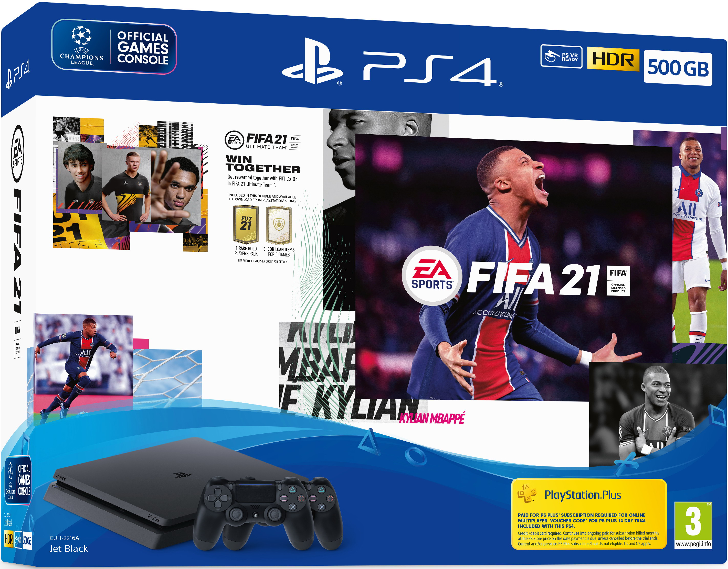 ≡ Игровая консоль Sony Playstation 4 Slim 500Gb + FIFA 21 (русская ...