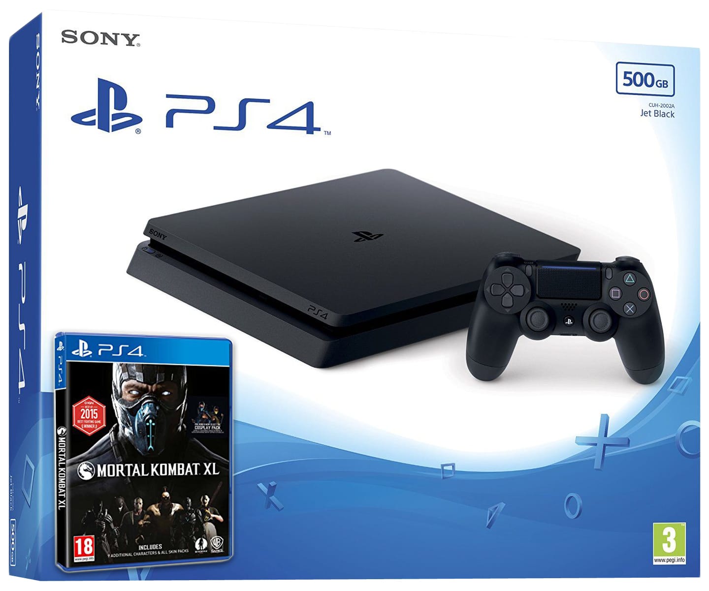 ≡ Sony Playstation 4 Slim 500Gb + Mortal Kombat XL (русская версия) –  купить в интернет-магазине Up2date, цены в Киеве и Украине