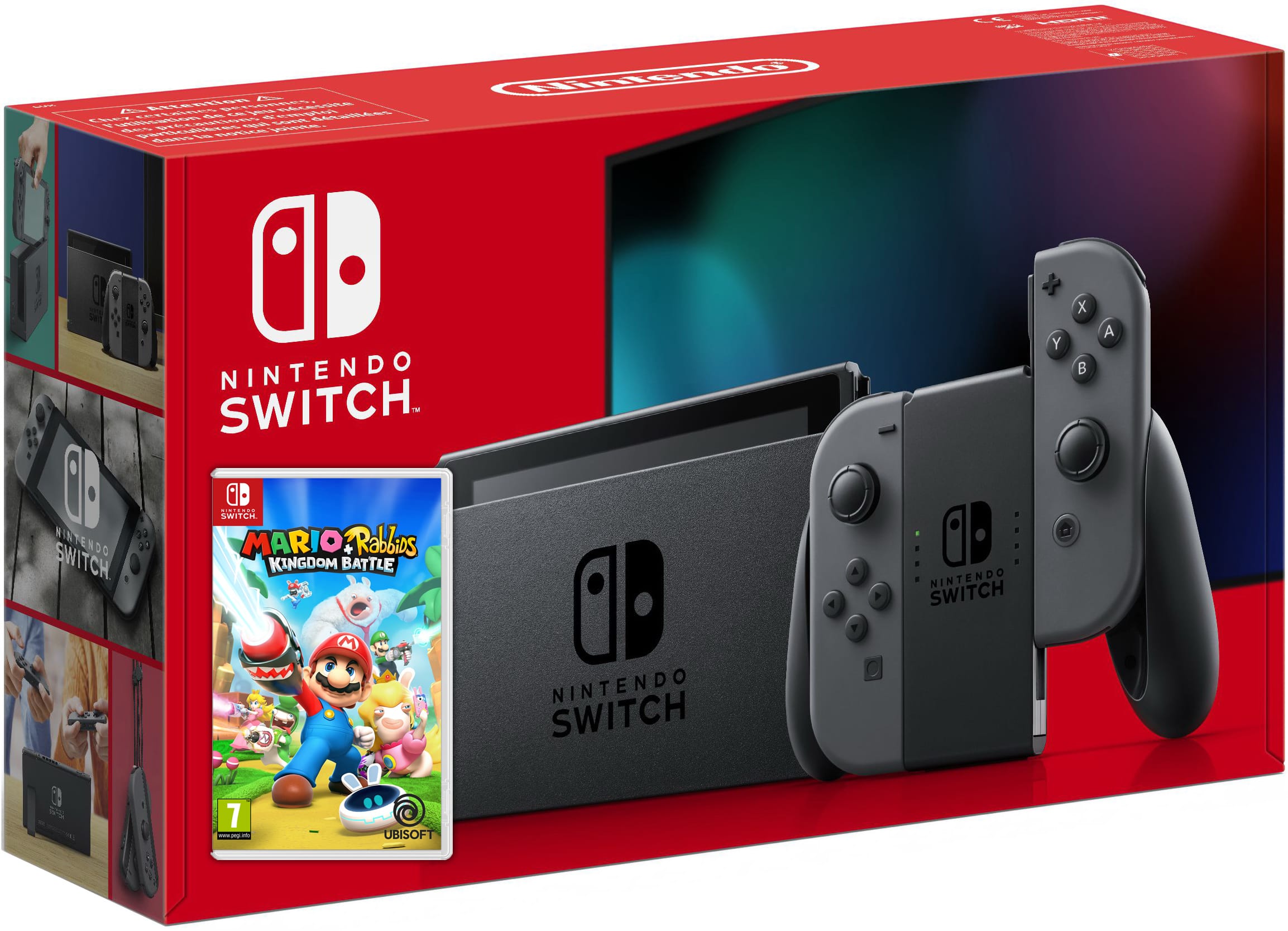 Купить Nintendo Switch Gray (Upgraded) + Mario + Rabbids Kingdom Battle в  Киеве с доставкой по Украине – цены | Up2Date