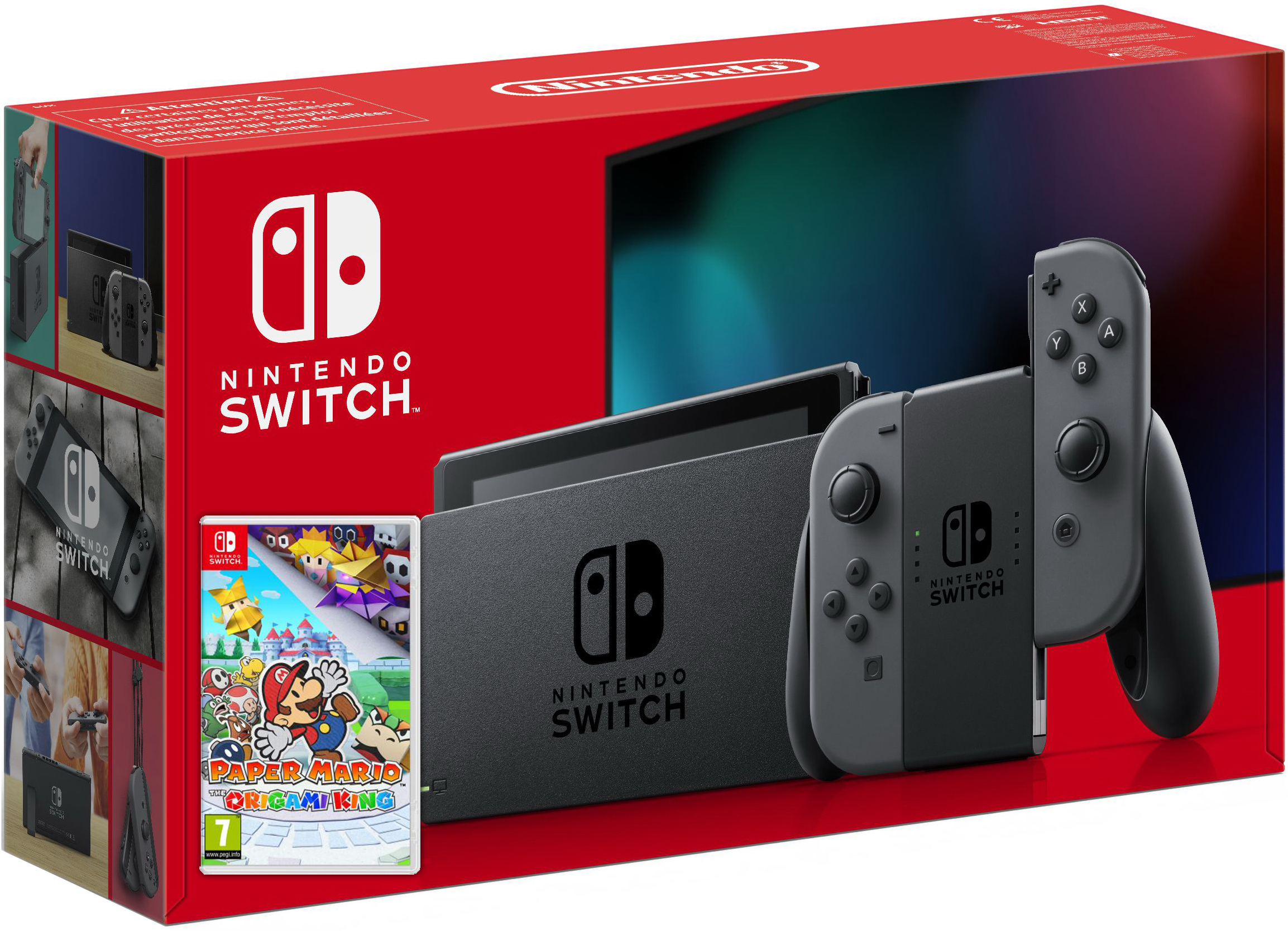 Купить Nintendo Switch Gray (Upgraded) + Paper Mario: The Origami King ...