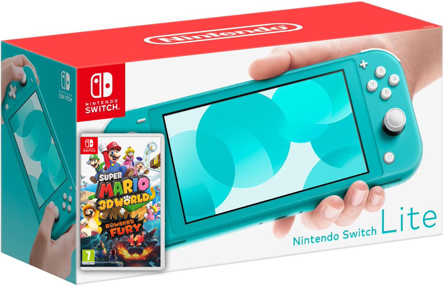 Купить Nintendo Switch Lite Turquoise + Игра Super Mario 3D World ...
