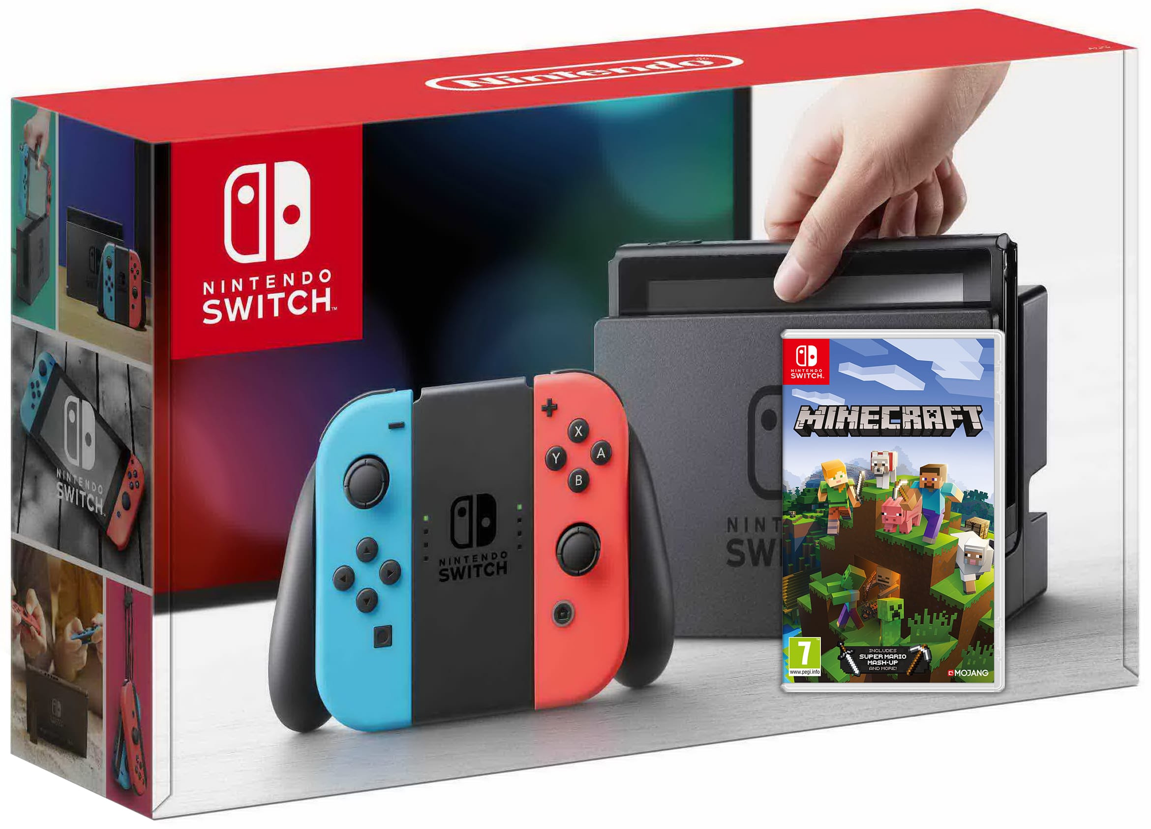 ≡ Nintendo Switch Neon Blue-Red + Игра Minecraft – купить в  интернет-магазине Up2date, цены в Киеве и Украине