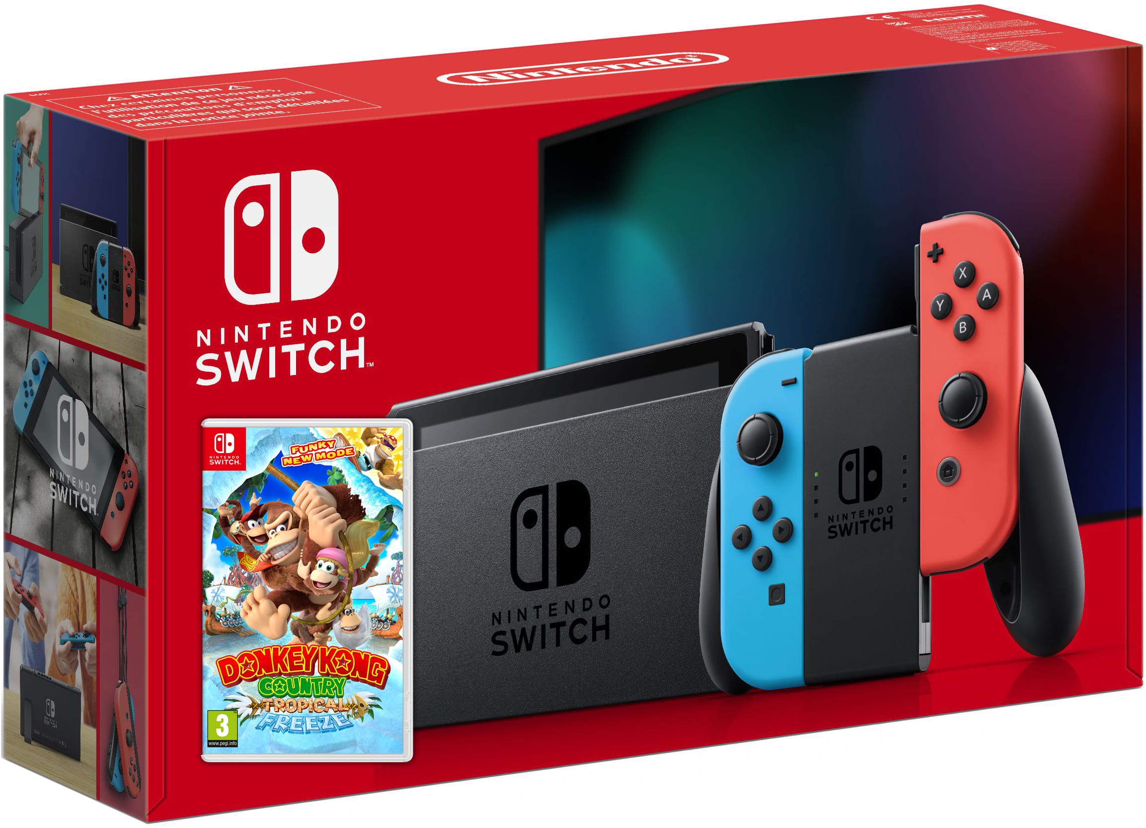 ≡ Nintendo Switch Neon Blue-Red (Upgraded version) + Игра Donkey Kong  Country: Tropical Freeze – купить в интернет-магазине Up2date, цены в Киеве  и Украине