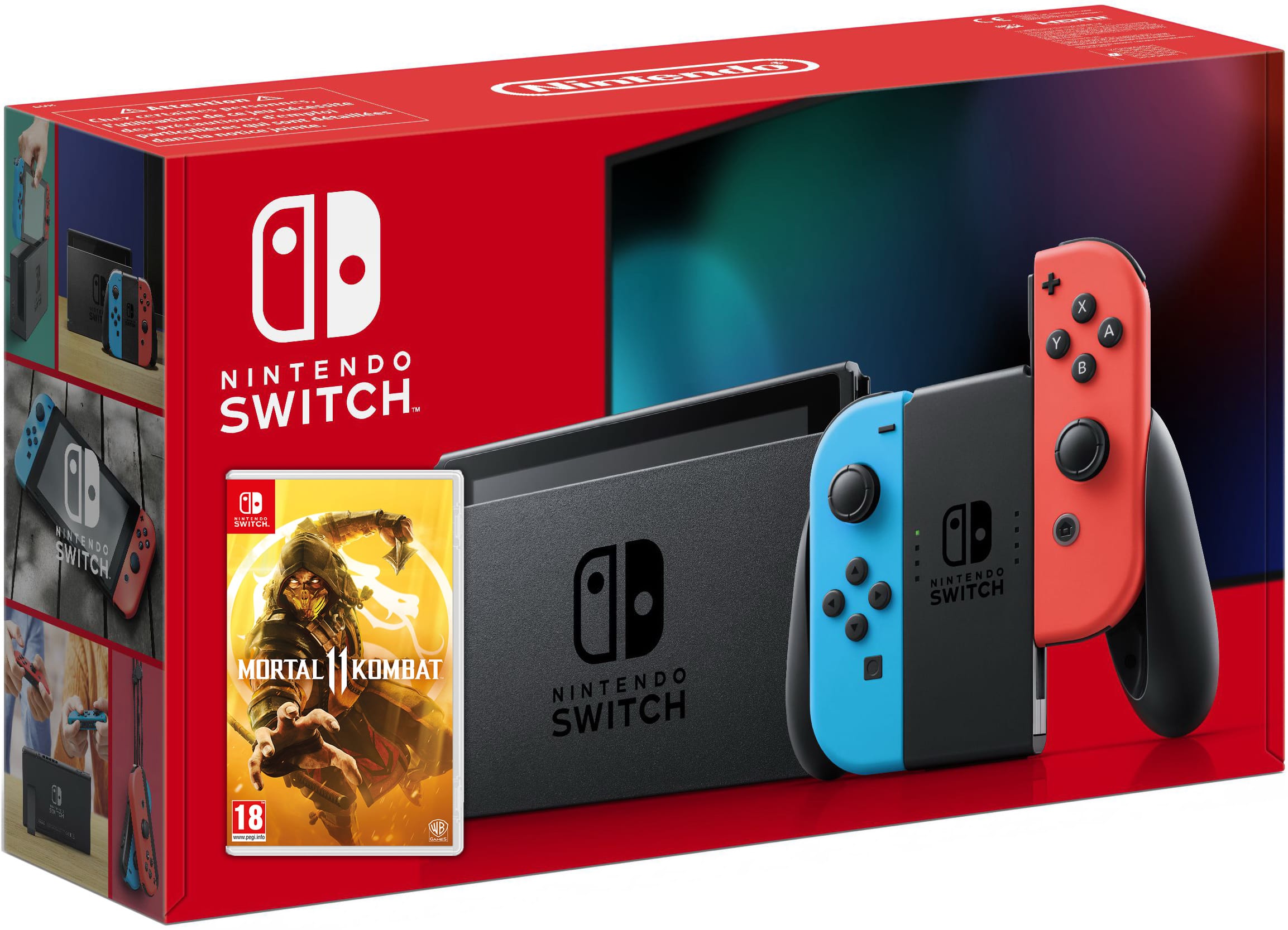 ≡ Nintendo Switch Neon Blue-Red (Upgraded version) + Игра Mortal Kombat 11  (русские субтитры) – купить в интернет-магазине Up2date, цены в Киеве и  Украине