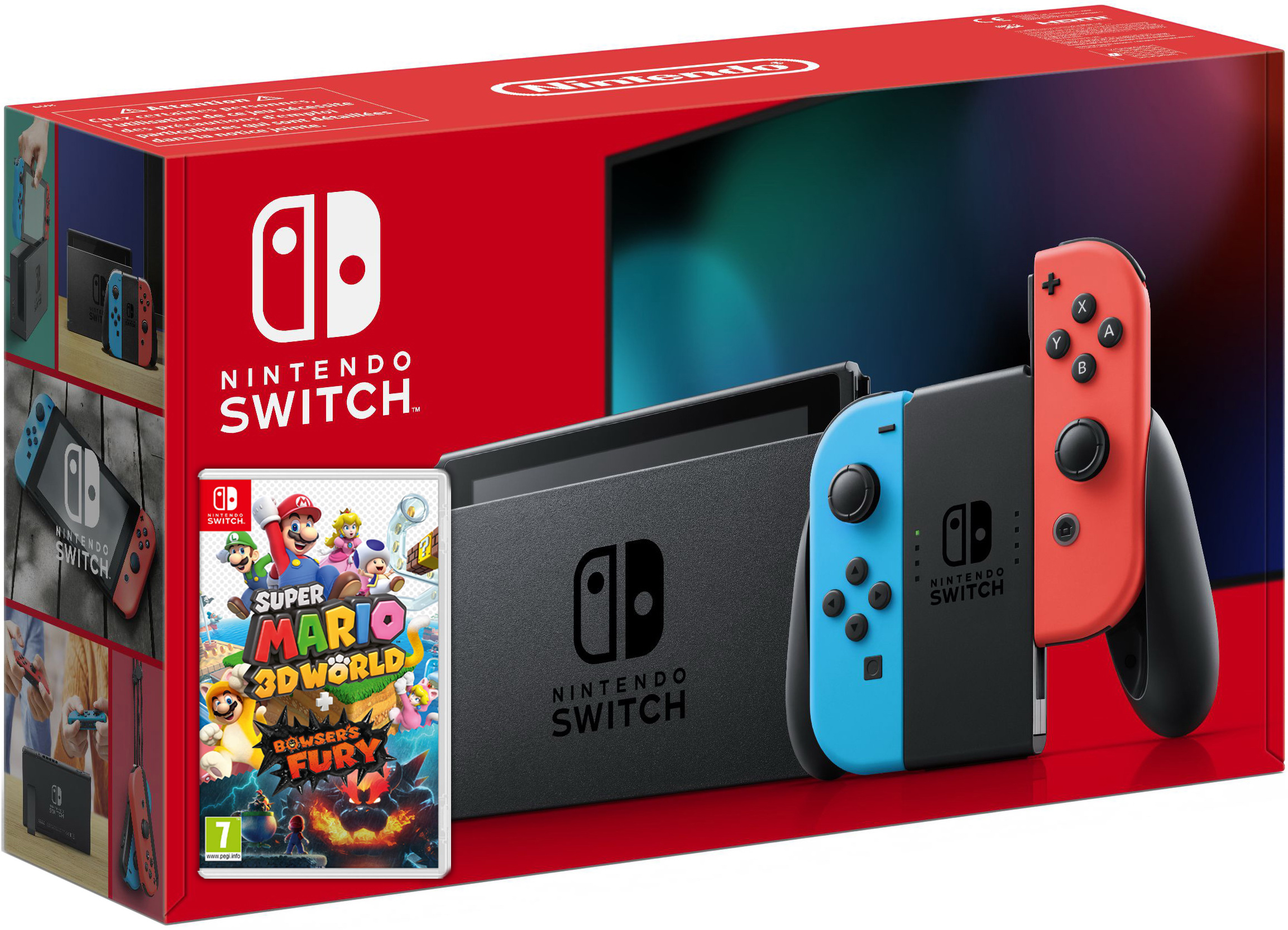 ≡ Nintendo Switch Neon Blue-Red (Upgraded version) Игра Super