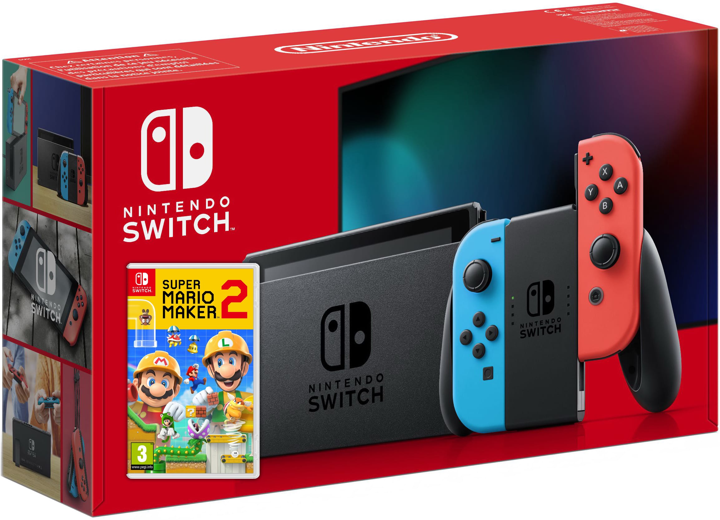 ≡ Nintendo Switch Neon Blue-Red (Upgraded version) + Игра Super Mario Maker  2 (русская версия) – купить в интернет-магазине Up2date, цены в Киеве и  Украине