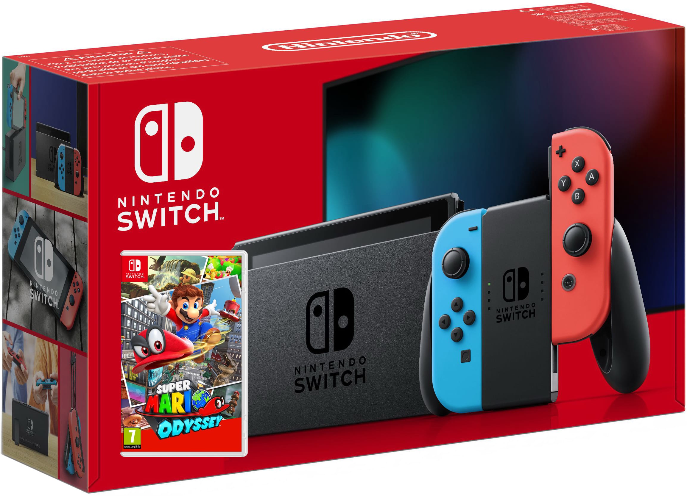 ≡ Nintendo Switch Neon Blue-Red (Upgraded version) + Игра Super Mario  Odyssey (русская версия) – купить в интернет-магазине Up2date, цены в Киеве  и Украине