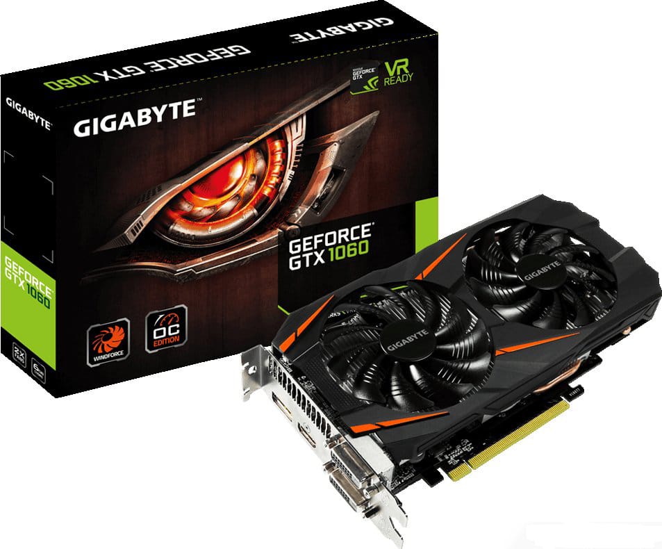 ≡ GIGABYTE GeForce GTX 1060 WINDFORCE OC 6G (GV-N1060WF2OC-6GD ...