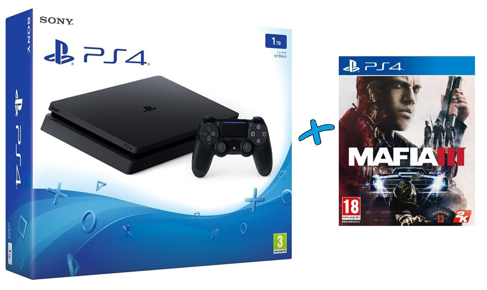 Sony Playstation 4 Slim 1Tb + Mafia III (русская версия)