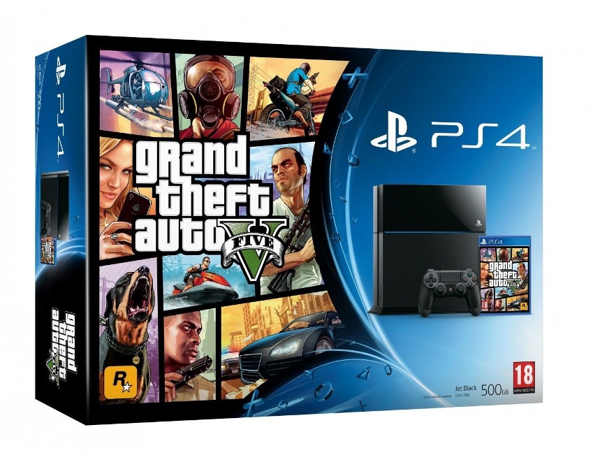 ≡ Sony PlayStation 4 500Gb + Игра GTA V (русские субтитры
